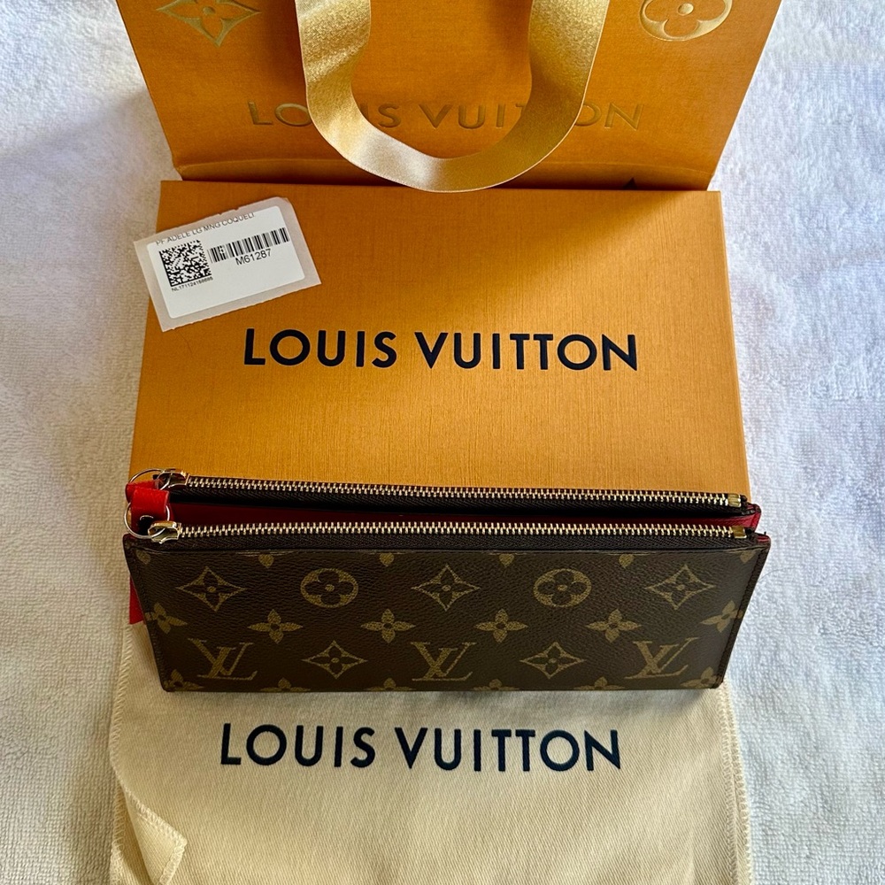 Louis Vuitton Monogram Canvas Adele Wallet Coquelicot Article: M61287
